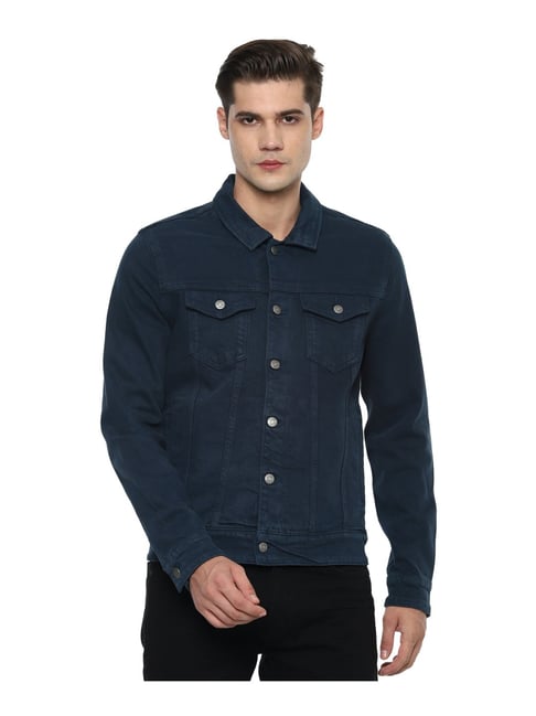 Buy Louis Philippe Beige Cotton Slim Fit Denim Jacket for Mens Online @  Tata CLiQ