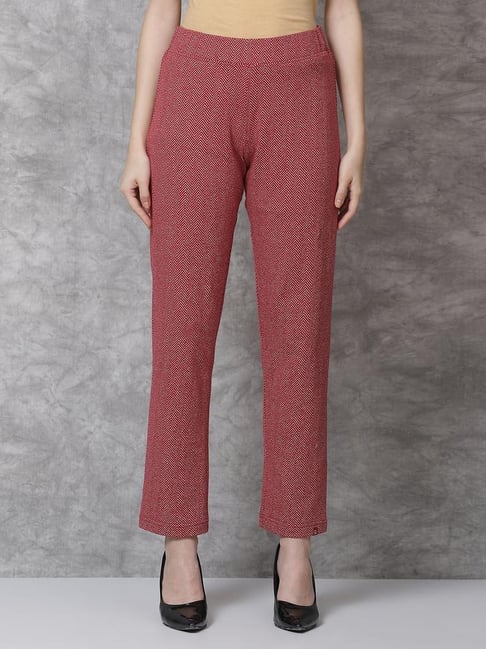 Buy Biba Peach Cotton Pants for Women Online Tata CLiQ