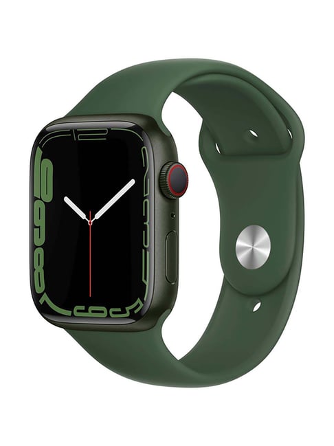 Apple Watch Series 7 GPS + Cellular, 45mm Green Aluminium Case with Clover Sport Band - Regular