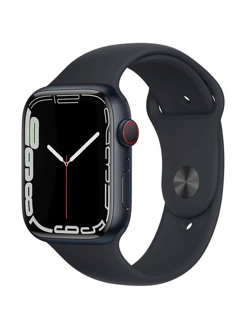 Apple Watch Series 7 GPS + Cellular, 45mm Midnight Aluminium Case with Midnight Sport Band - Regular