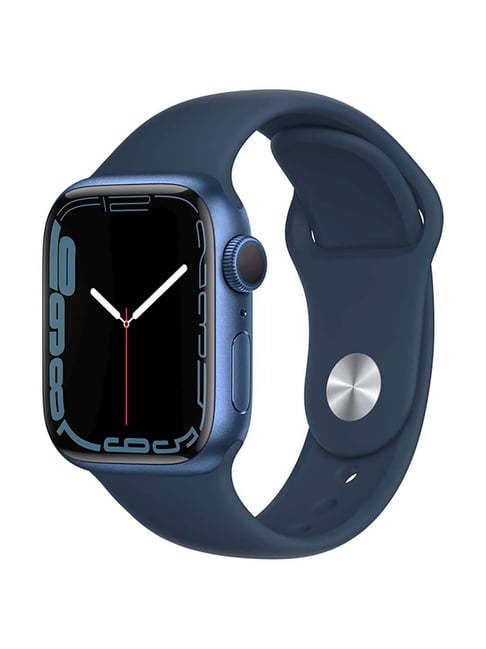 Apple Watch Series 7 GPS, 41mm Blue Aluminium Case with Abyss Blue Sport Band - Regular