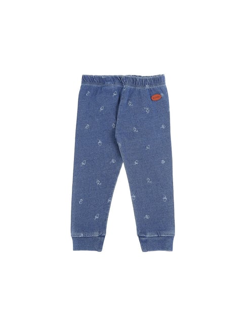 Gini & Jony Kids Navy Printed Track Pants