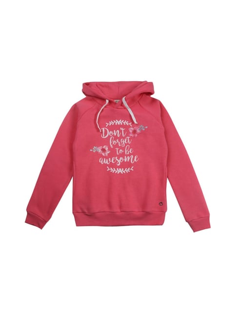 Gini & Jony Kids Pink Printed Sweatshirt