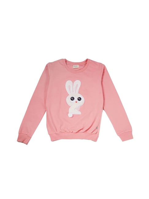 Gini & Jony Kids Pink Embellished Sweatshirt