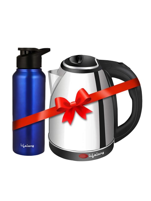 Lifelong LLEKBT01 1.5L 1500W Electric Kettle (Silver/Black)