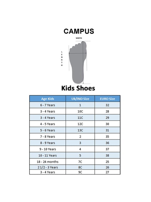 campus shoes size