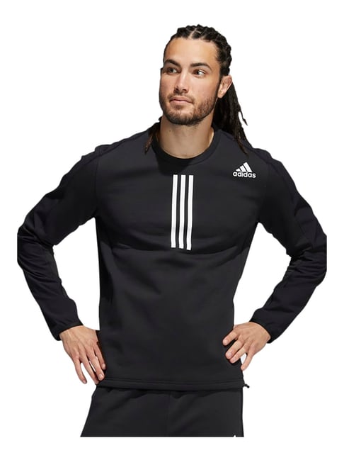 adidas Black Round Neck Sweatshirt