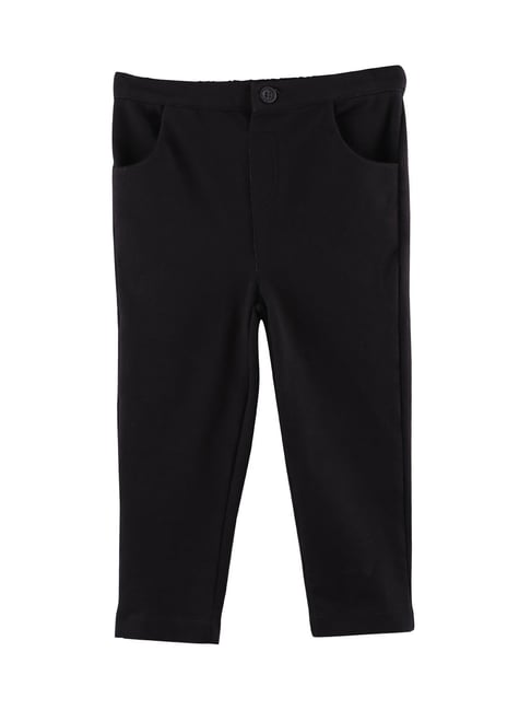 Beebay Kids Black Solid Trousers