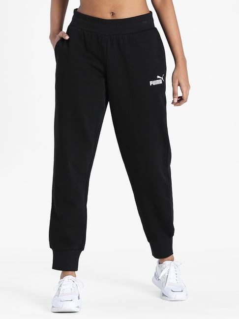 Buy Puma Black Cotton Joggers for Women s Online Tata CLiQ