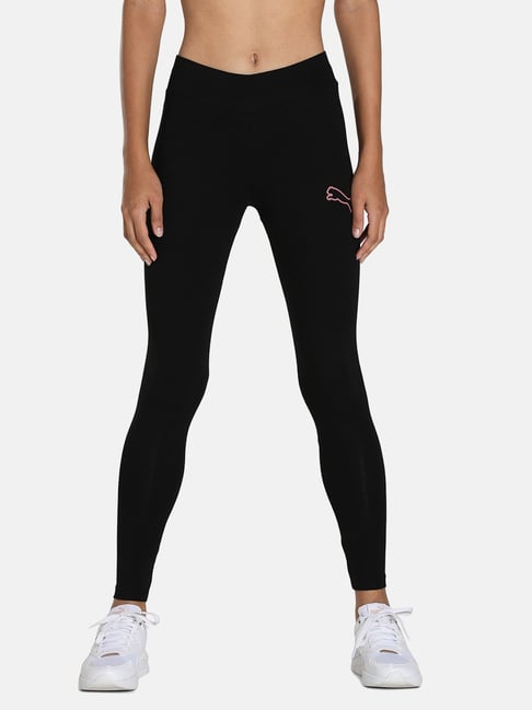 Puma Black Cotton Tights-Puma-Apparel-TATA CLIQ