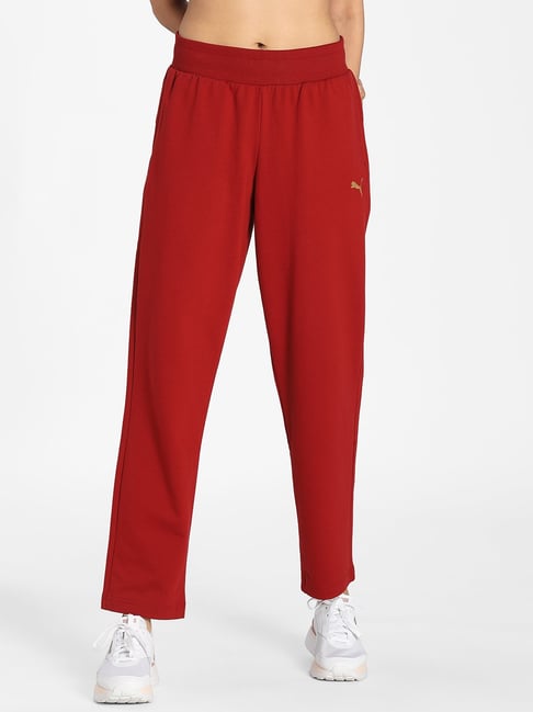 Puma red hot sale track pants