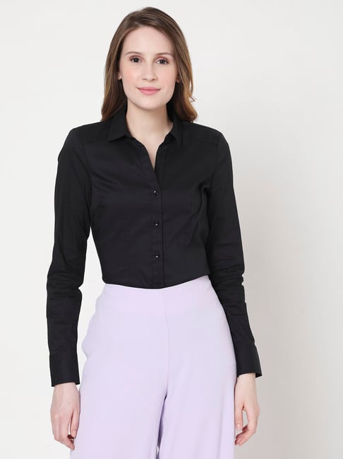 Vero Moda Black Slim Fit Shirt Price in India