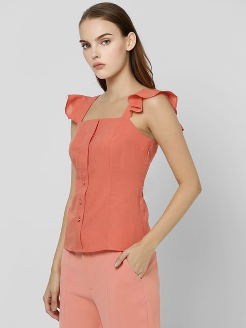 Vero Moda Peach Cotton Top Price in India