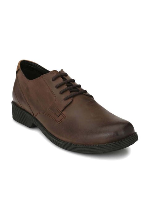 Delize Men's Brown Derby Shoes