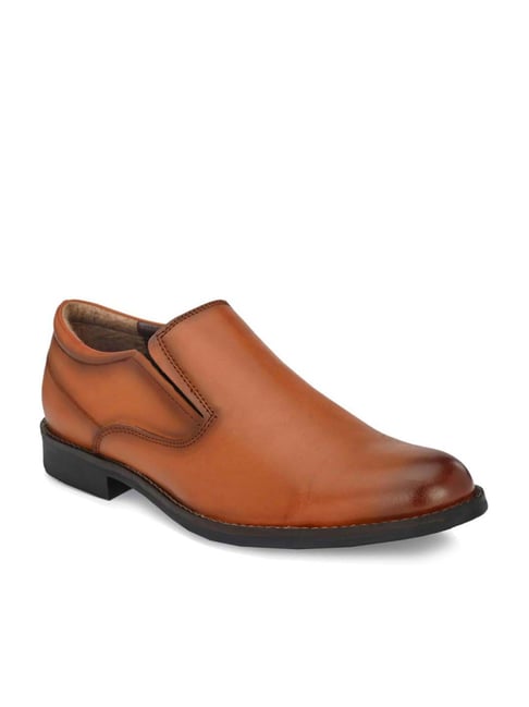 Delize Men's Tan Formal Slip-Ons