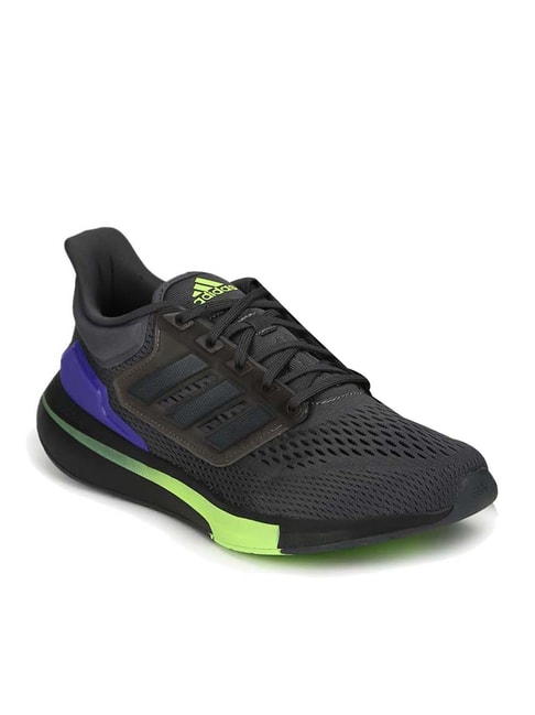 Adidas Men's EQ21 RUN Charcoal Grey Running Shoes-adidas-Footwear-TATA CLIQ
