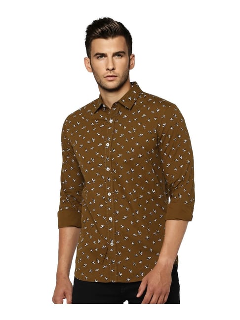 Buy Jack Jones Olive Printed Shirt for Men Online Tata CLiQ