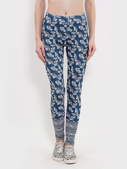 Buy Sweet Dreams Blue Floral Print Tights for Women Online Tata CLiQ