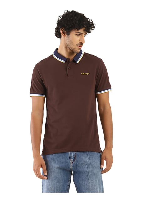 Levis Levi's Brown Regular Fit Polo T-Shirt