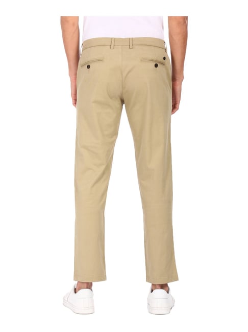 Mens Slim Fit Chino Trouser Dark Beige  Merchant Marine