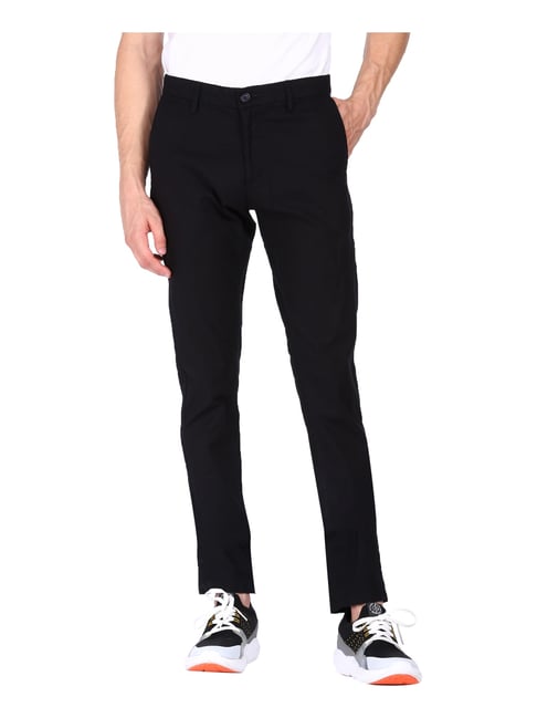 U S Polo Assn U.S. Polo Assn. Black Cotton Regular Fit Chinos