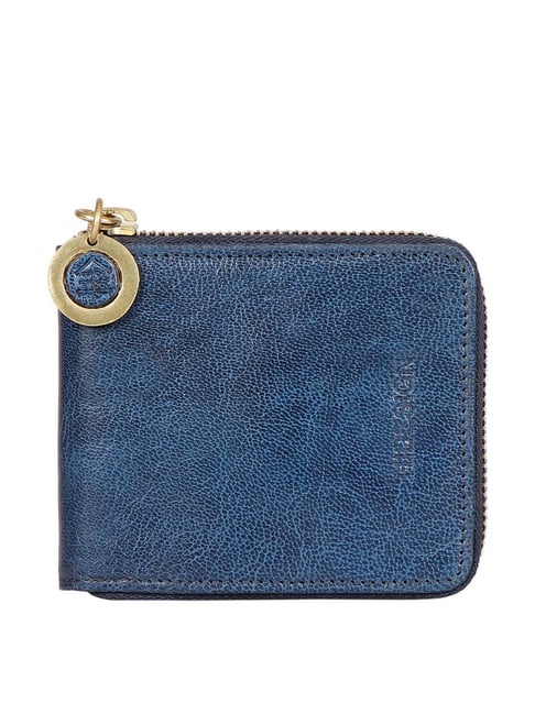 Hidesign Sapphire Eijo W7 Blue Solid Zip Around Wallet for Women