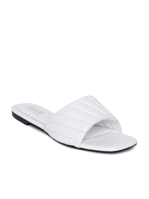 Mode by Red Tape Women's White Casual Sandals