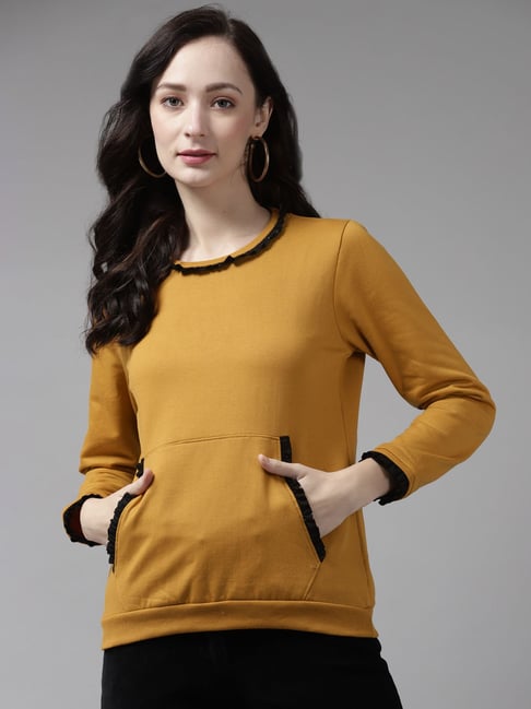 Cayman Mustard Full Sleeves Sweatshirt