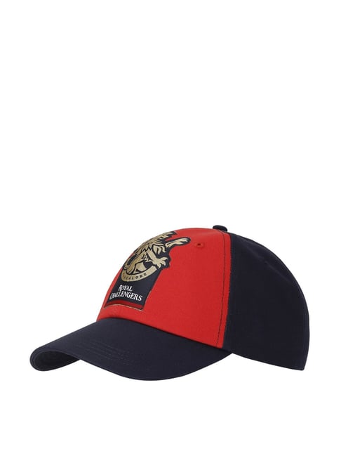 Buy Puma RCB Stylised Red Black Color Block Baseball cap For Men