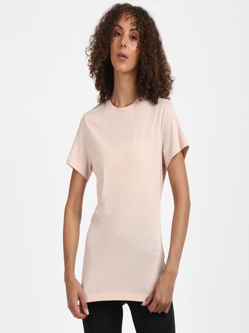 Reebok Beige Cotton WOR COMM T-Shirt