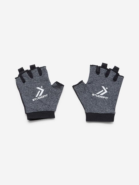 Studiofit Grey & White Sports Gloves-Studiofit-Footwear-TATA CLIQ