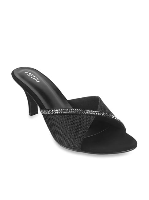 Buy Stepee Stylish Fancy Trendy and Comfortable Black Heel Sandals for  Women & Girls - Wedges | Heeled | Sandals | Block heel | Casual | Formal  Online at Best Prices in India - JioMart.