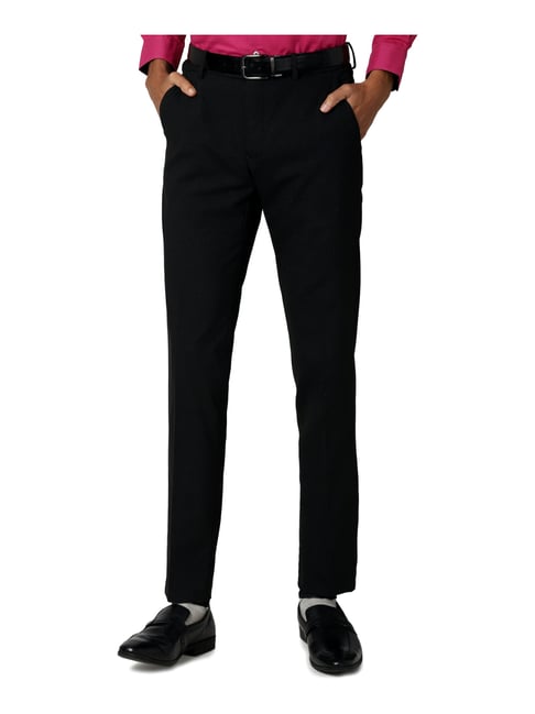 Buy Men Blue Solid Regular Fit Formal Trousers Online - 342110 | Peter  England