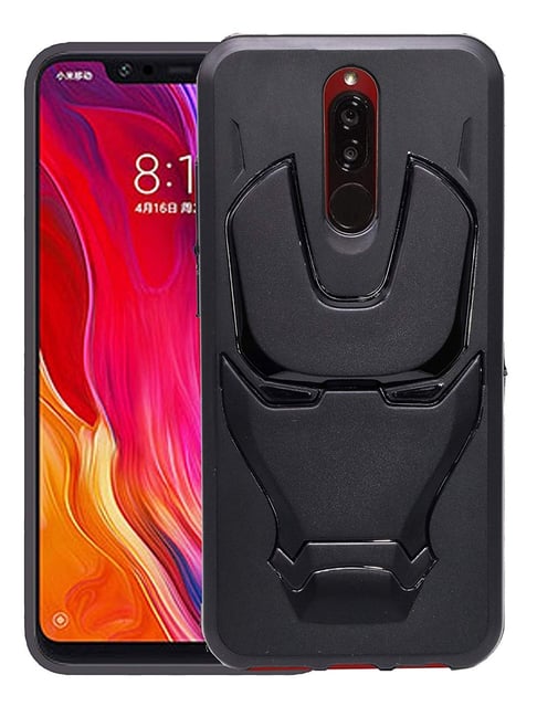 New Breed Back Cover for Xiaomi Redmi 8 3D Engraved Design - Black