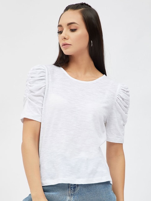 Harpa White Textured Top Price in India