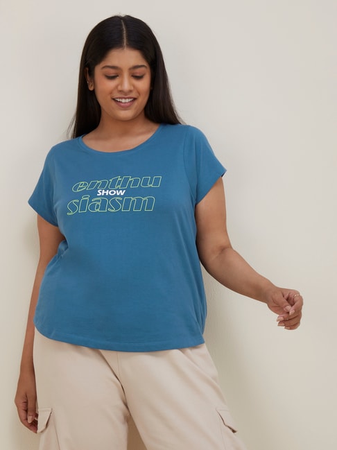 Sassy Soda Curves by Westside Blue Ivy T-Shirt Price in India