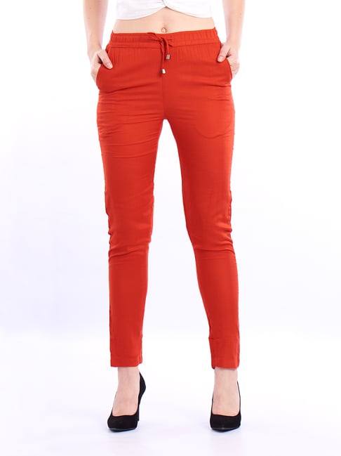 Buy De Moza Orange Drawstring Pants for Women's Online @ Tata CLiQ