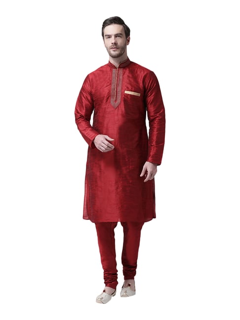 Wine colour kurta online pajama punjabi