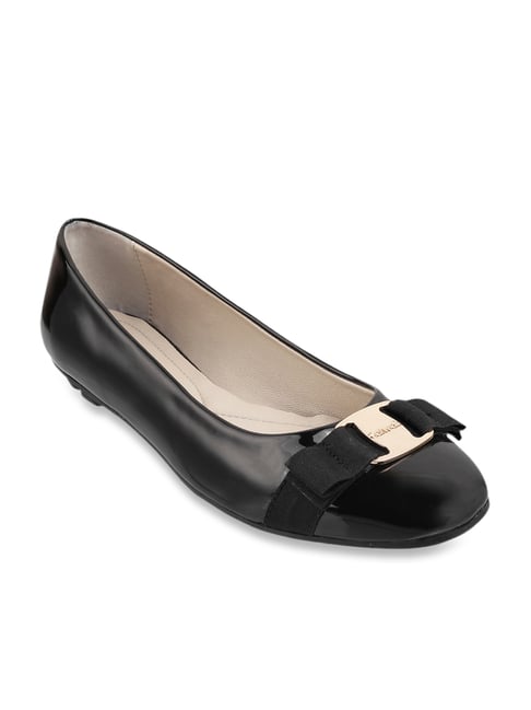 Catwalk Women's Wall St Black Flat Ballets