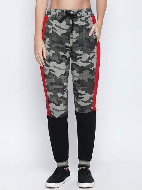 Women Olive Regular Fit Solid Casual Jogger Pants