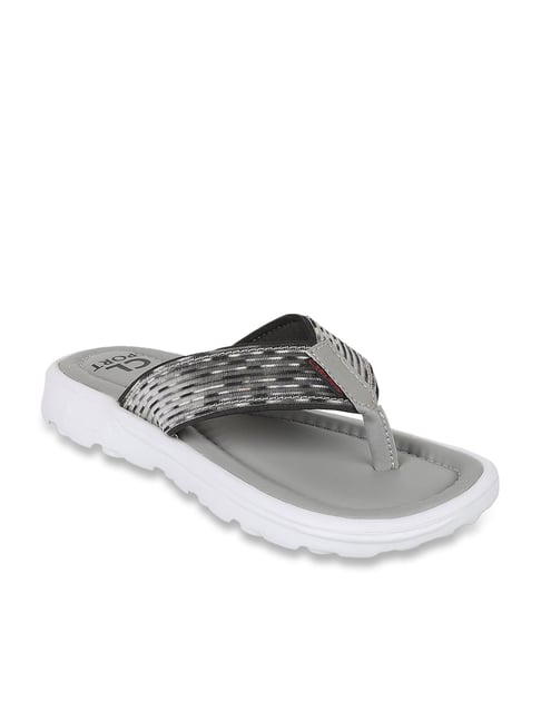 CL Sport by Carlton London Women's Grey Thong Sandals