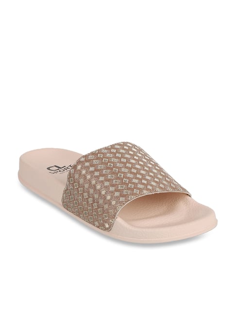 CL Sport by Carlton London Women's Golden Slides