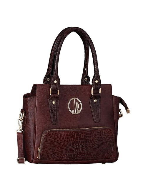 Brown Leather Satchel Purse Square Crossbody Bag – iLeatherhandbag