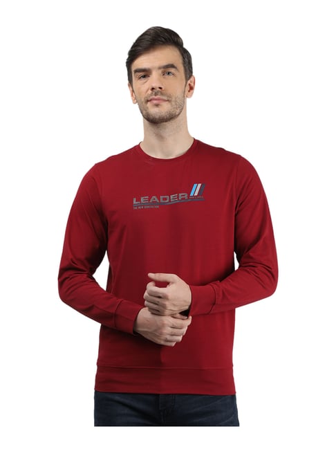 Buy Monte Carlo Maroon Printed T-Shirt 