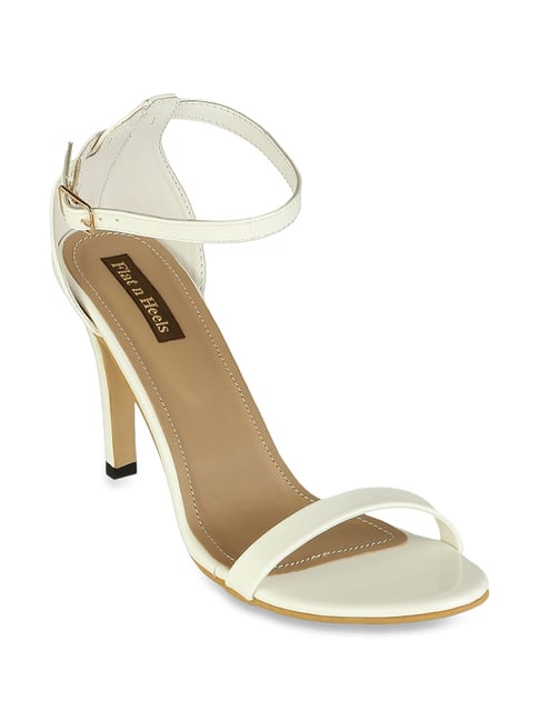 Chic Off White Heels - Ankle Strap Heels - Block Heels - Lulus