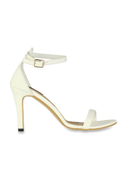 OFF WHITE Glitter Heeled Sandals | Cruise Fashion