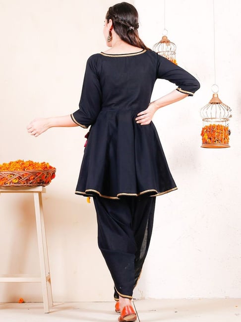 Black dhoti salwar outlet suit