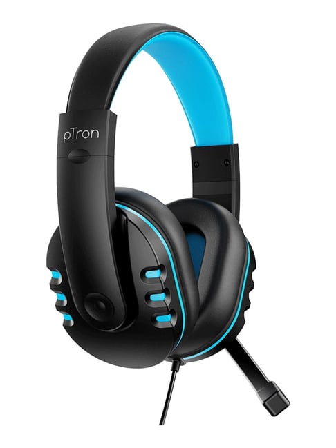 PTron Soundster Arcade Over The Ear Gaming Headphones with Mic (140317988, Black/Blue)