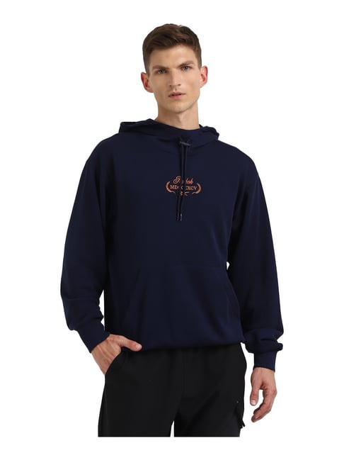 Reebok Classics Blue Full Sleeves Hooded Sweatshirt-picture-10