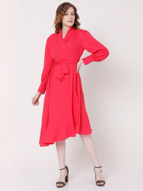 Vero Moda Pink Flaired Fit Dress Price in India